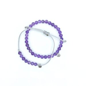 Ametyst fazetovaný 6 mm - sada náramků